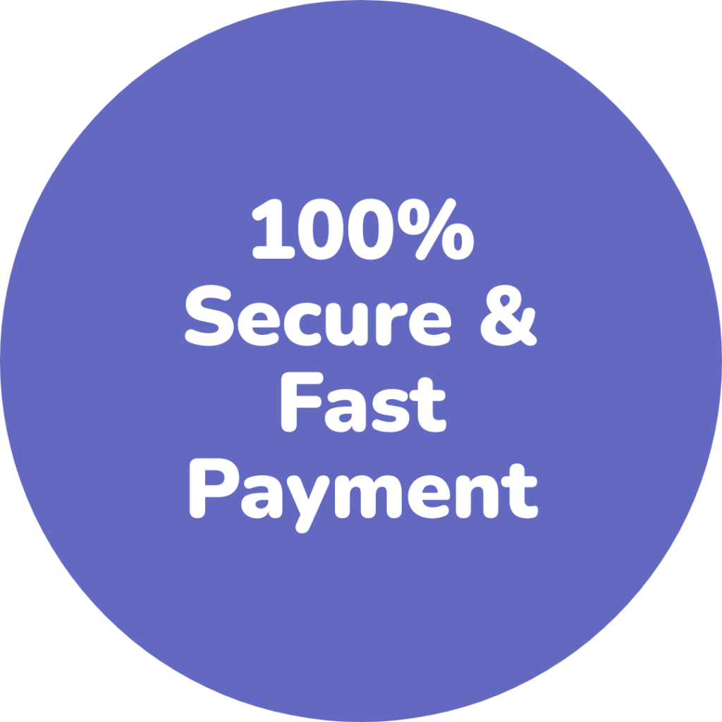 100% secure & fast payments